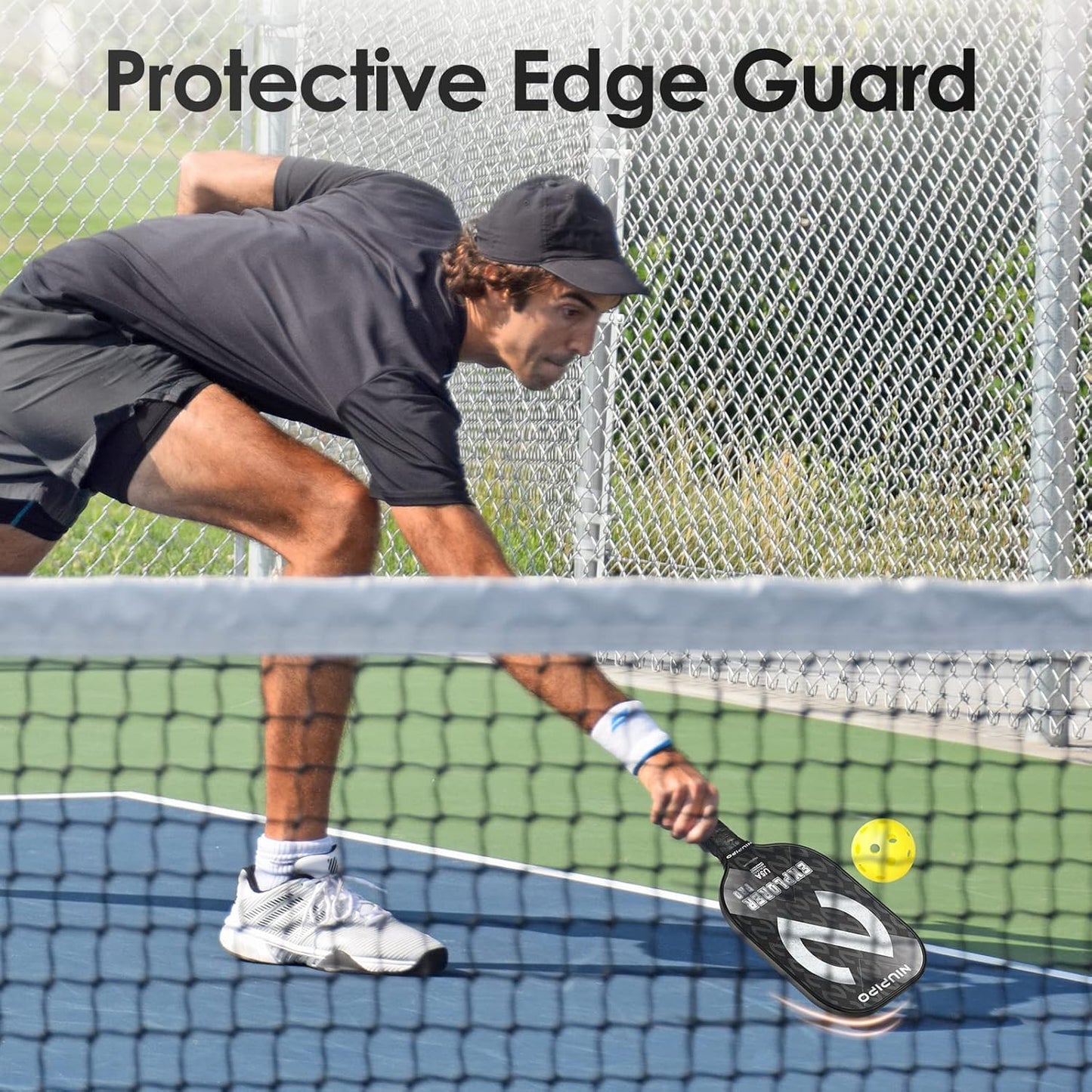 Professional Pickleball Paddle Set - USAPA Approved Graphite Carbon Fiber Rackets with Polypropylene Honeycomb Core, Cushioned Grip, and Carry Bag (Available in Sets of 1, 2, or 4) for Men and Women