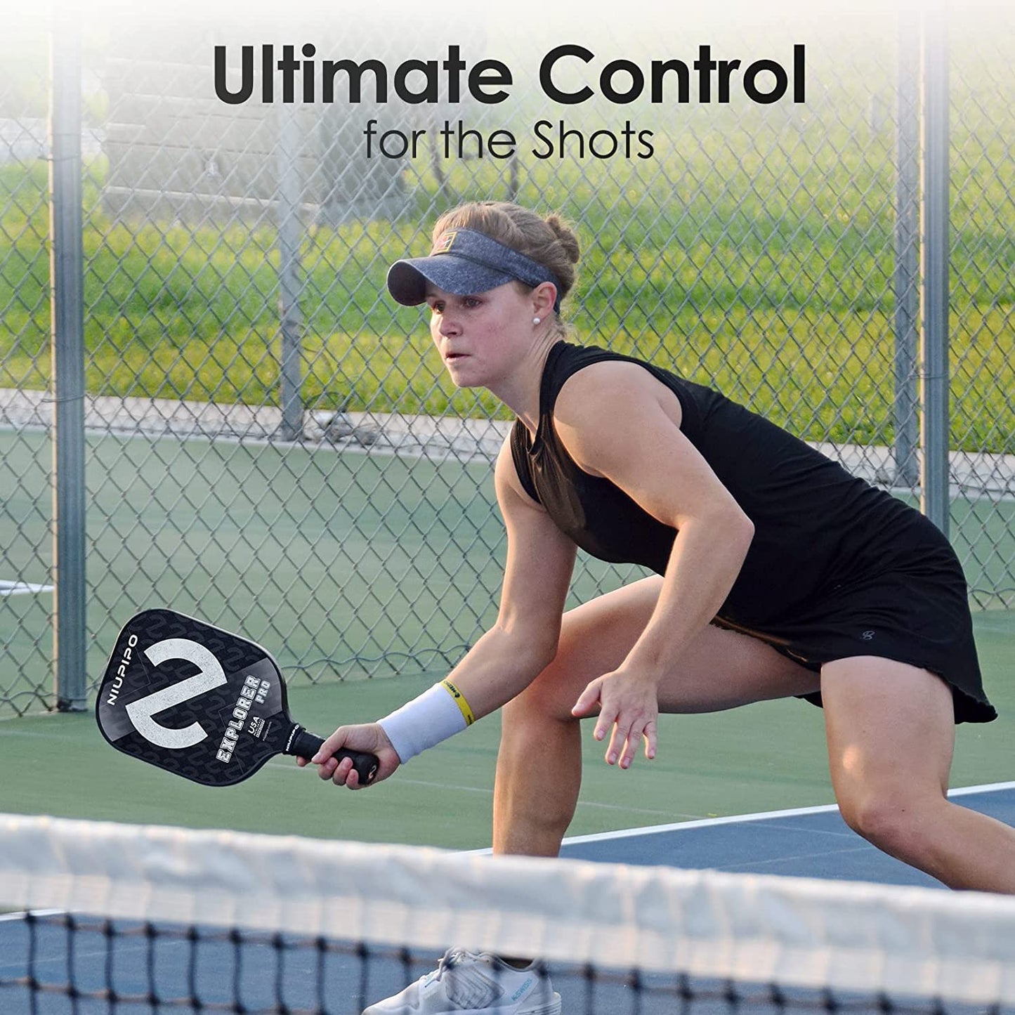 Professional Pickleball Paddle Set - USAPA Approved Graphite Carbon Fiber Rackets with Polypropylene Honeycomb Core, Cushioned Grip, and Carry Bag (Available in Sets of 1, 2, or 4) for Men and Women