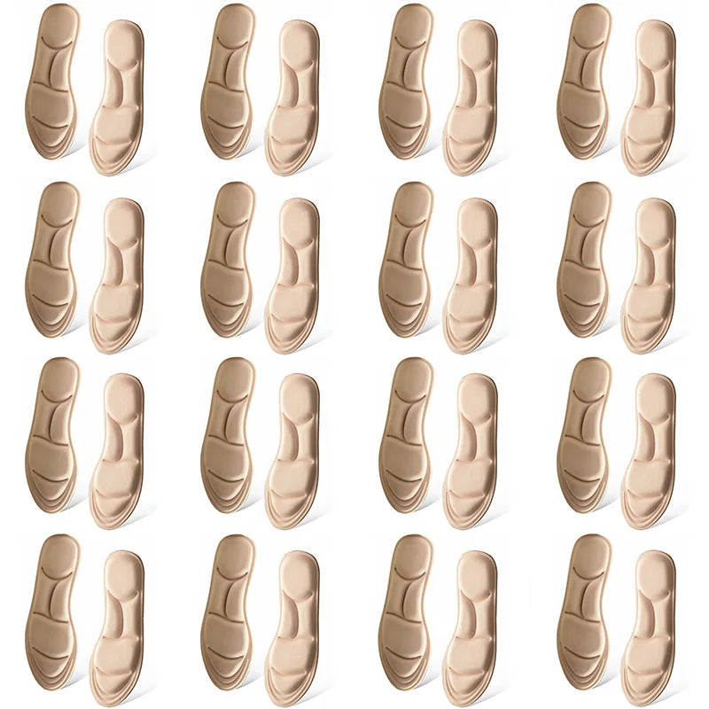 1/2/4/16Pairs 5D Massage Memory Foam Insoles for Shoes Sole Breathable Cushion Sport Running Insoles for Feet Orthopedic Insoles
