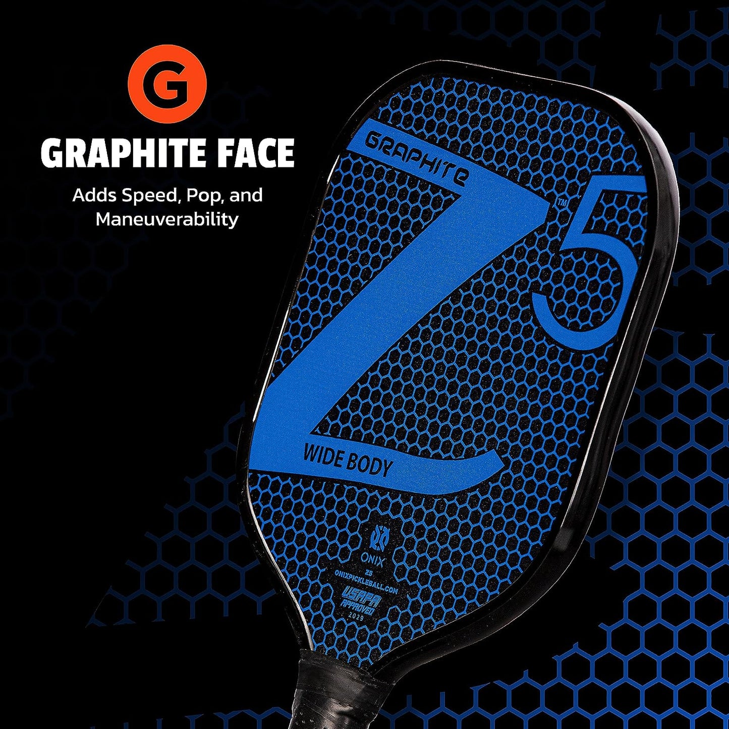 Graphite MOD Z5 Carbon Fiber Pickleball Paddle with Cushioned Comfort Grip