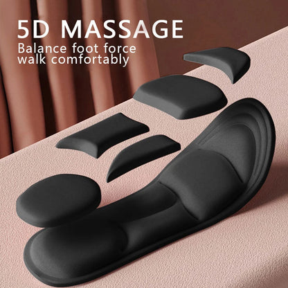 1/2/4/16Pairs 5D Massage Memory Foam Insoles for Shoes Sole Breathable Cushion Sport Running Insoles for Feet Orthopedic Insoles