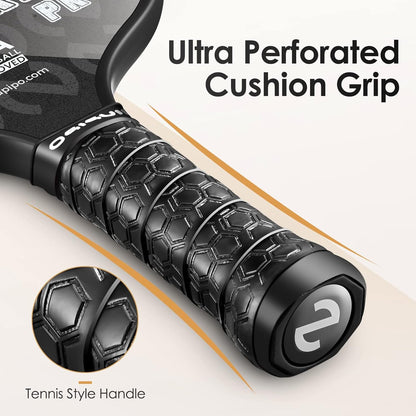 Professional Pickleball Paddle Set - USAPA Approved Graphite Carbon Fiber Rackets with Polypropylene Honeycomb Core, Cushioned Grip, and Carry Bag (Available in Sets of 1, 2, or 4) for Men and Women