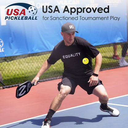 Professional Pickleball Paddle Set - USAPA Approved Graphite Carbon Fiber Rackets with Polypropylene Honeycomb Core, Cushioned Grip, and Carry Bag (Available in Sets of 1, 2, or 4) for Men and Women